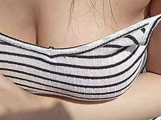 oh man, this sexy arabian lady is sucking my cock outdoors so intensely