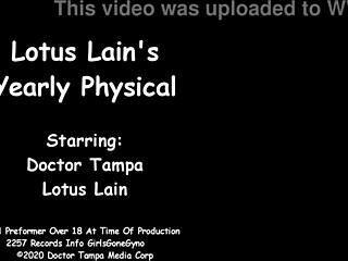 Lotus Lain Undergoes Yearly Checkup With Gloves And Speculum At Clinic