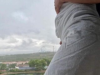 hey, how did i get this hot orgasm after shower by the window?