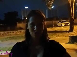 Bruna Santiny Sucks Stranger Cock In Public Square After Fight