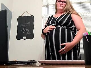 i feel so naughty as your teacher giving joi in my office revealing you got me pregnant with big natural tits exposed