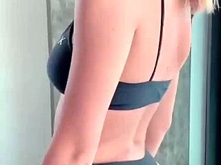 Boutinela models dance in all black bikinis close up in the club compilation