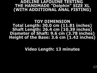 Adeline Lafouine tests the handmade Dolphin size XL toy. She adds intense anal fisting for extra thrill TWT054.