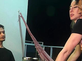 Blonde Housewife Sucks Big Cock In Front Of Cuckold Then Rides Hard And Rough