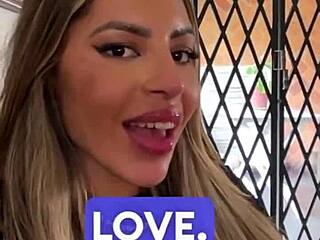 petite blonde latina's natural tits shake in pov sloppy blowjob with rimming and cum in mouth 😏