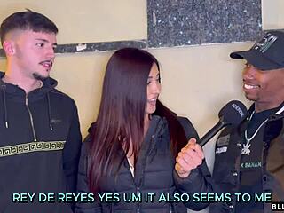 street casting leads to intense amateur threesome with bbc