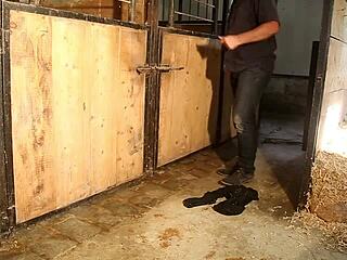 يا لونا، ليش مقيدة عارية في الإسطبل؟ تقدري هالوساخة ولا تبين بريك من الربط حفاة؟