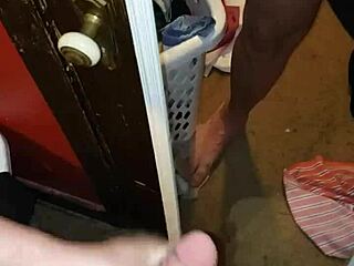 Man engages in solo masturbation to climax.