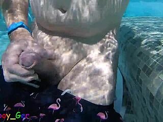 Watch This Gay Guy Jerk Off In Public Pool!
