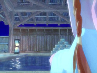 Kissing Jean with Hair Down in Genshin Impact.