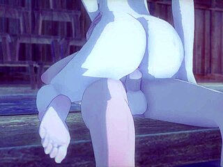 Kissing Jean with Hair Down in Genshin Impact.