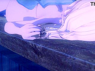 Kissing Jean with Hair Down in Genshin Impact.