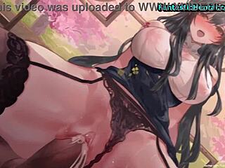 azuma in 2d hentai style, looking cool as always.