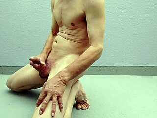 masturbating on the outdoor stairs until ejaculation