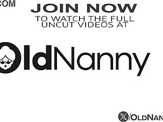 Oldnanny fucks girl with strapon