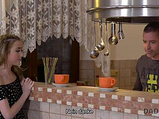 Damn, Skinny Peach Bangs BF's Dad After Russian Chat!