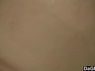 blonde dagfs masturbates and sucks cock in hot bath