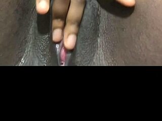 Is that black wet pussy masturbating solo?