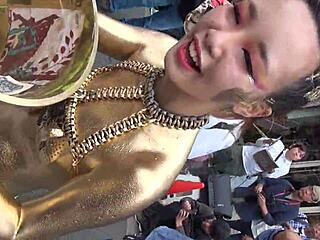 osu kinpou show costume slips revealing nipples