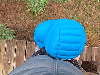 Her pussy grips his cock tightly.