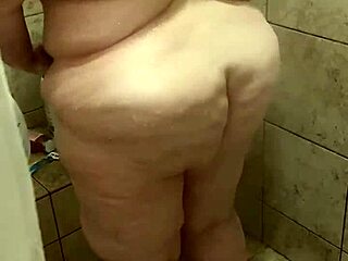 Curvy BBW Wife Caught Washing in Shower