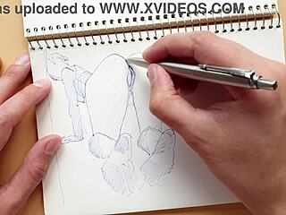 Wow, Parker Pen Sketch Of Doggy-Style Foot Fetish!