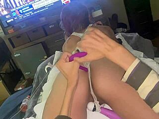 Hot shy girl takes care of me in lingerie