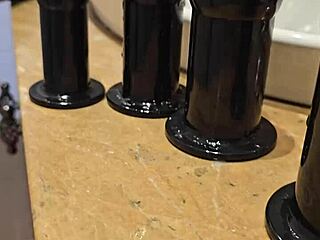 Large sextoy anal fuck with redhead slut