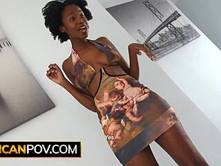 Busty Ebony Hottie Gets Soaked