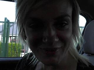 Blonde cougar has sex in the car on October 31st, 2018