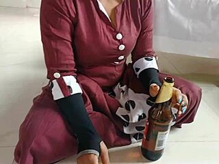 Horny aunt and slut fuck uncle after beer