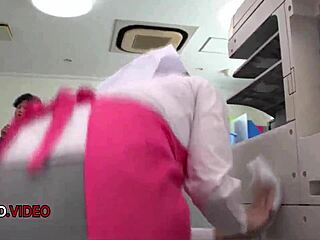 Chihiro Akino delivers intense office blowjob