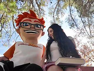 big dick meets bigger tits as theodora day gets a porndudecasting treat