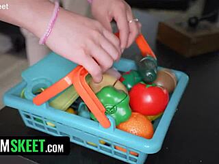 my bratty babysitter lulu chu rides hard, spanking her small tits in doggystyle