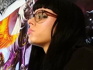 GOTH TEEN KISSES WITH FETISH ASMR!