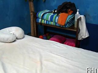 A steamy massage turned into wild fucking on the table