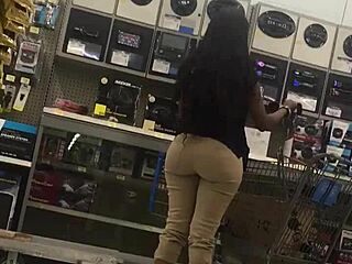 walking in walmart, spotting that big booty