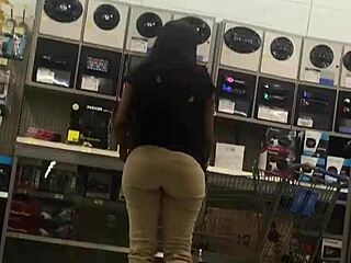 walking in walmart, spotting that big booty