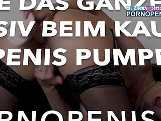 Blonde Leady Starts Fuck with Jerking in a Big Drawing Room