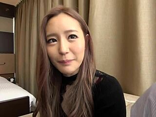 fucking cute asian gal in red lingerie at hotel