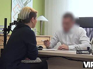 lussy sweet fucks agent in office