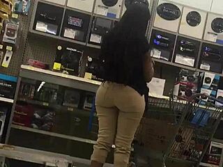 walking in walmart, spotting that big booty