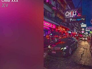 Asian go-go stripper performs pole dance