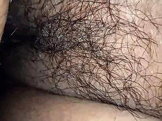 Wife's tight hairy pussy gets fucked