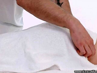 Teen Darcy Dark fucks on massage table