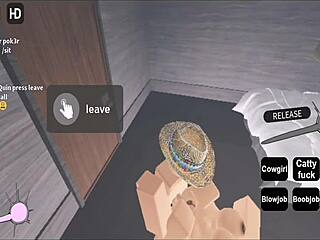 Roblox guy fucks cute girl with blowjob and creampie.