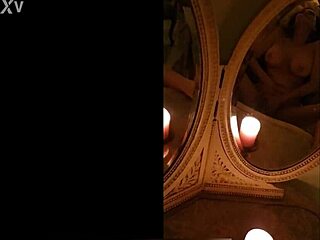 Milf masturbates in vintage mirrors, enjoying retro solo pov pleasure.