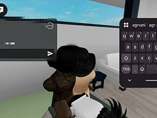 Gothic big tits girl has threesome sex in parents' house at Brookhaven.