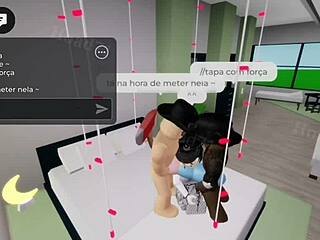 Gothic big tits girl has threesome sex in parents' house at Brookhaven.