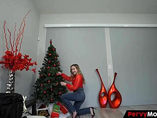 Sweet Stepmom Extracts Stepson's Jizz on Couch Intriguingly